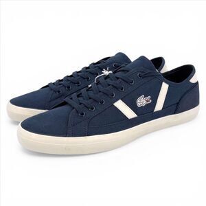 NWT Lacoste Men's Sideline 119 1 CMA Canvas Sneakers Navy Blue Size 11.5